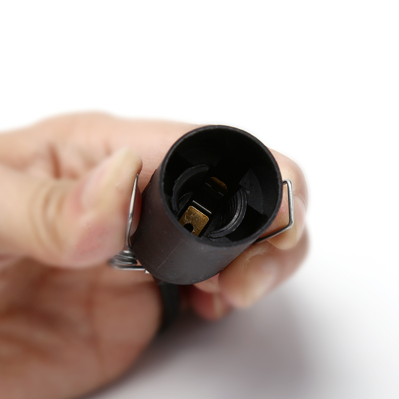 Cordon de lampe à sel de l'himalaya avec variateur, Base de lampe E14, support de lampe à main, prise d'ampoule, prise ue, câble d'alimentation de 1.5m noir