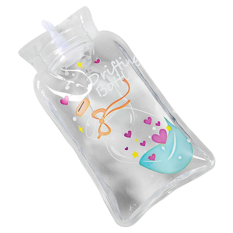 mini termofor ręczny śliczne przezroczyste termofory mały przenośny ogrzewacz robić dłoni worek robić przechowywania wtrysku wody nowość: G