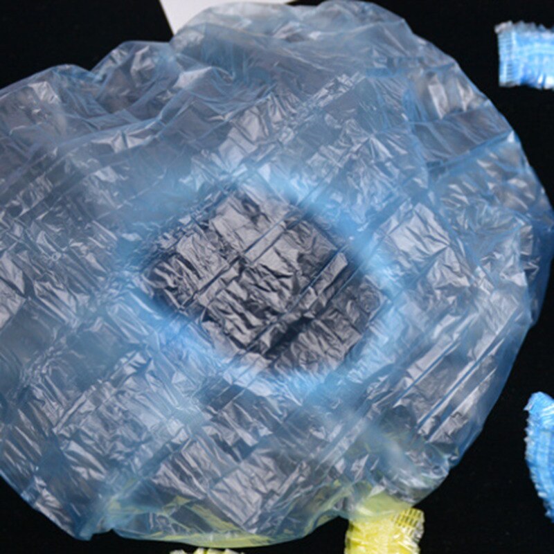 100x Disposable Caps Hair Nets Beauty Salon Spa Head Cover Hats Mop Hygiene: Blue