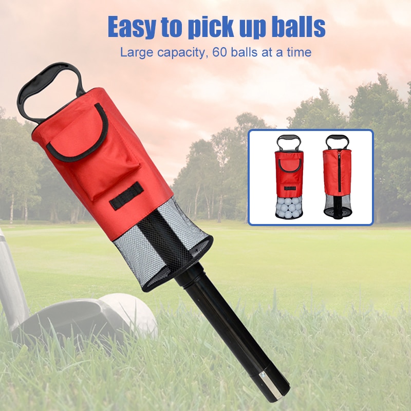 Golfbal Retriever Rits Pick Up Shag Bag Houder Praktijk Collector Ed