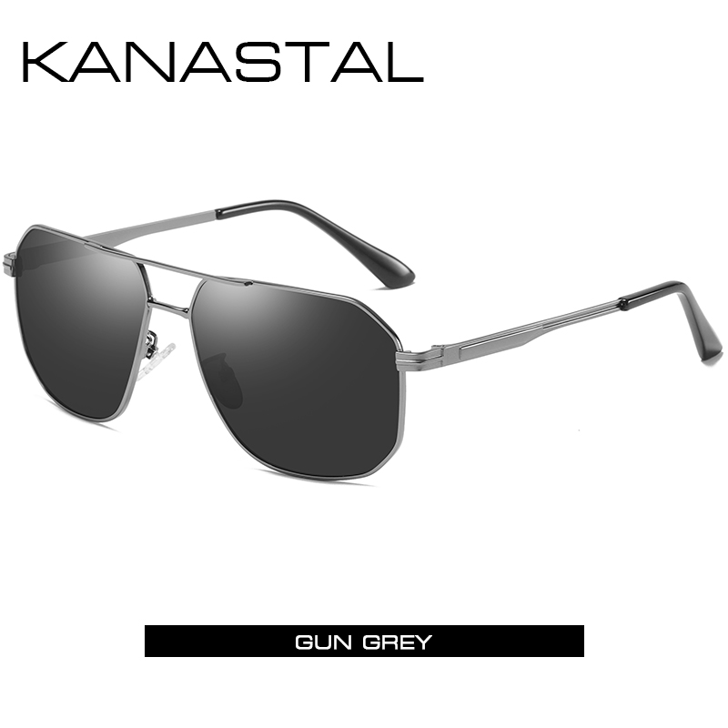 Brand Polarized Sunglasses For Men Classic Eyewear Pilot Sun Glasses Driving Goggles For Men/Women UV400 Protection: GunGrey / Without Package