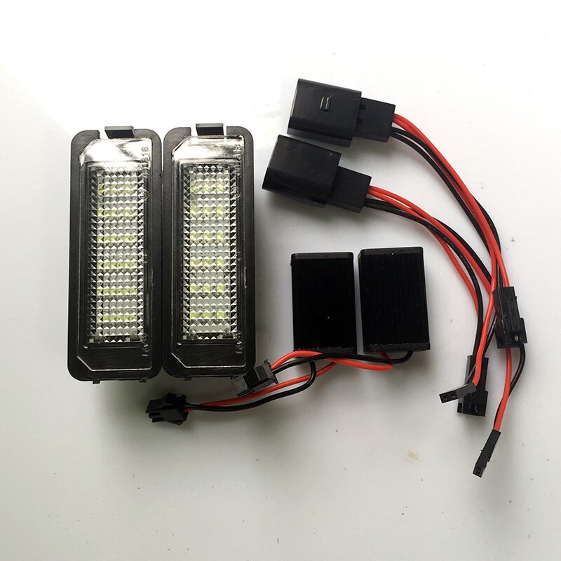 Til volkswagen golf 4 5 6 7 polo 6r bil nummerplade lys nummerplade holder led pære 12v beslag beslag lampe biltilbehør