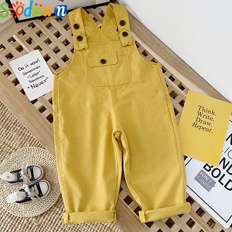 Sodawn Spring Autumn Boy Girls Denim Pants Loose Waist Casual Toddler Pants Girls Trousers Jeans