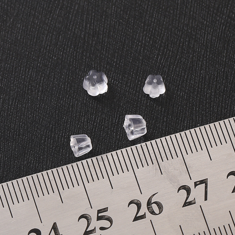 200/500 stücke klarer Pflaumen stecker weiche Silikon ohrringe zurück Sicherheits stecker für DIY Ohr stöpsel Ohrring zubehör für Schmuck