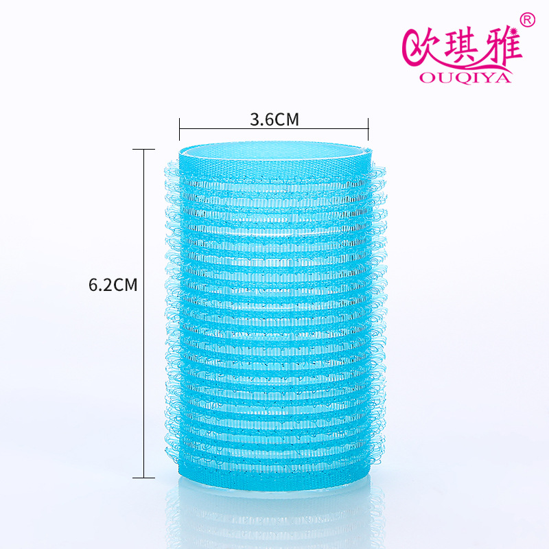 6 Stuks Haar Roller Set Rollers Heatless Haarkrulspelden Geen Warmte Haar Pony Volume zelfklevende Kappers Styling tool: Dark Gray