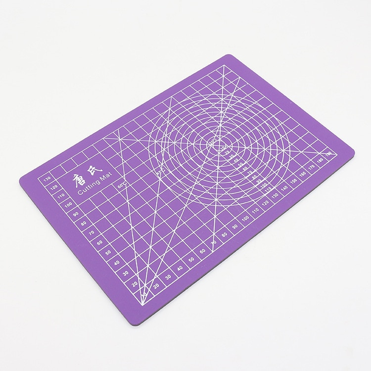 Tapis de découpe de Sculpture A5, lignes à grille auto-réparatrice, modèle artisanal parfait pour le Quilting, la couture et l'art, joint de tampon en PVC: Violet