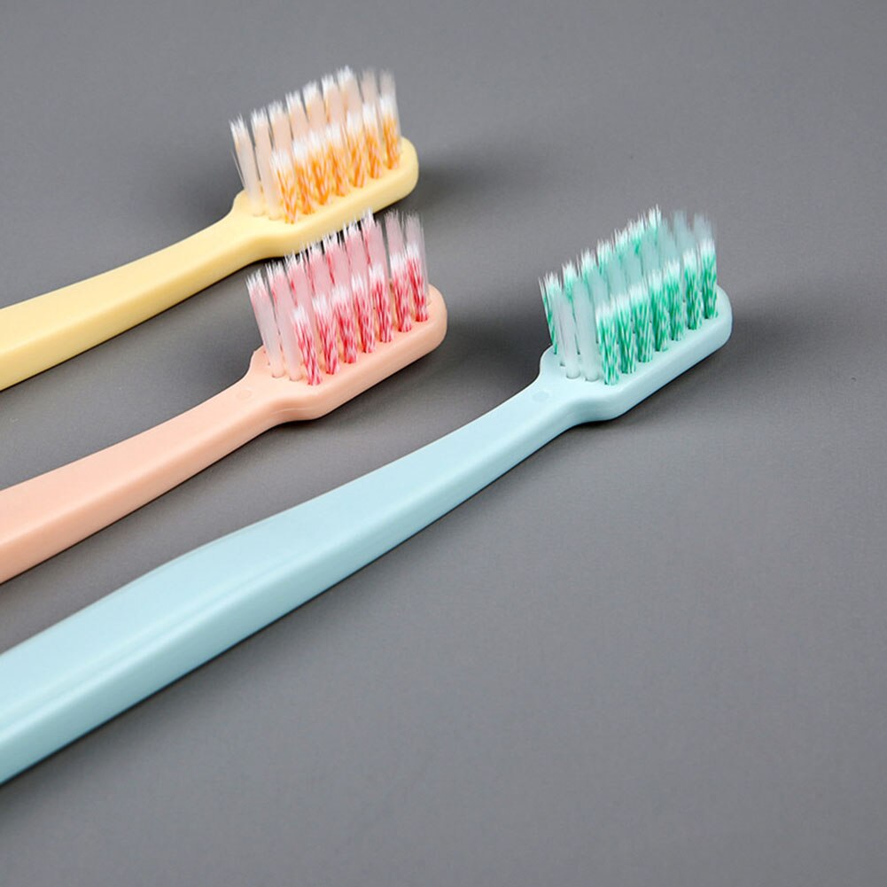 Escova de dentes espiral macia da cerda da da cor misturada de 3 pces eco amigável antiderrapante punho limpador de dentes para crianças adultos limpeza oral: Default Title