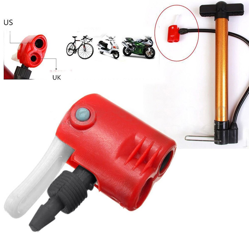 Bicycle Bike Cycle Tyre Tube Replacement Dual Head Air Adapter Valve inflador portatil велосипедные аксесуары#A25