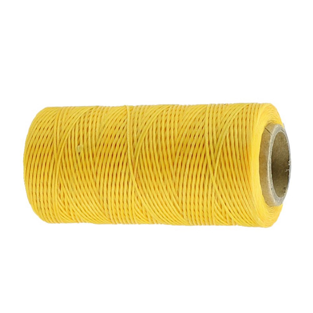 260M 150D 0,8mm Flache Gewachste NäHenne Linie dicke Gewachste Gewinde für Leder gewachste Schnur für Leder Handwerk Hand näHenne Gewinde: Gelb