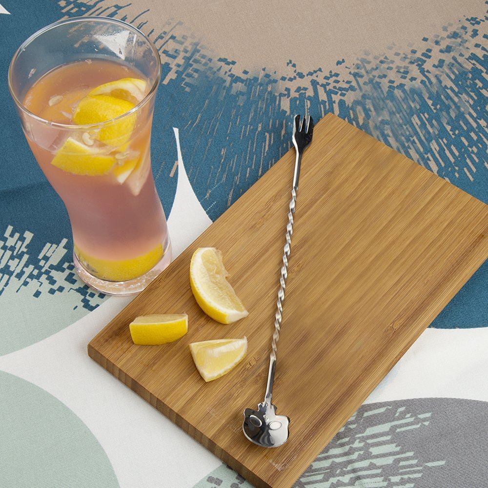 Novelty Stainless Steel Skull Bar Spoon Cocktail Mixing Spoon With Fork Cool Bar Tool For Bardenter