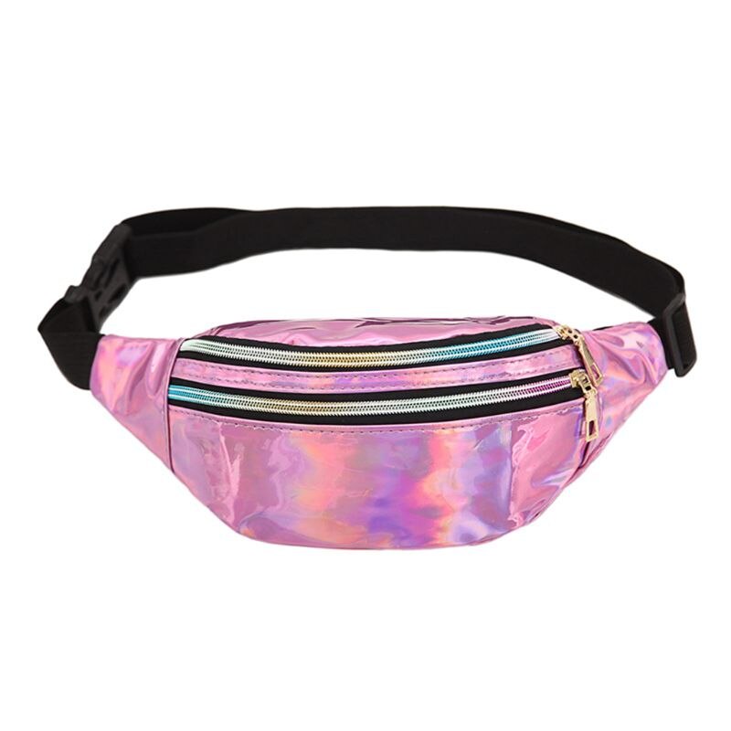 Mode Vrouwen Fanny Pack Holografische Riem Taille Bag Lady Meisjes Hologram Reizen Schouder Borst Bag Party Hip Bum Bag Telefoon pouch