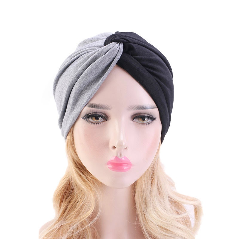 Turban musulman, double couleur, couvre-chef islamique, couvre-chef indien doux, bonnet pour femmes, hijabs intérieur
