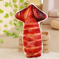 Barbecue cuit au four simulé en peluche jouet en peluche jardin Barbecue décor nourriture en peluche oreiller enfants saucisse calmar Saury jaune Croaker os jouet: Squid