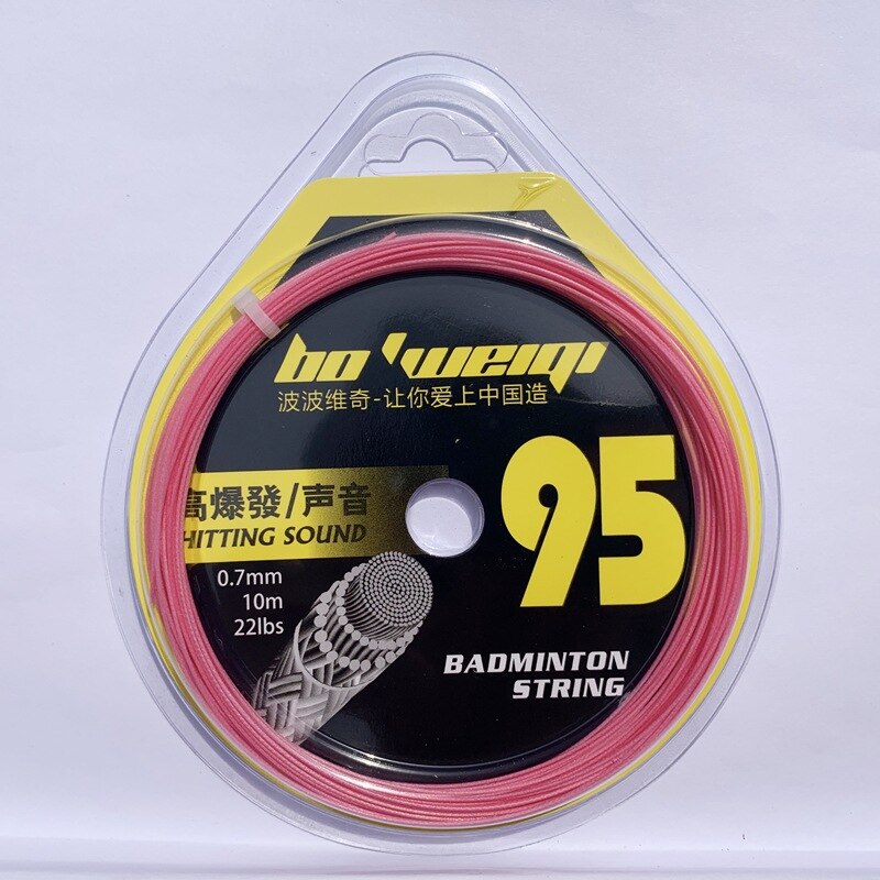 Super Durable Badminton Racket Line High Pound Count High Elastic Fiber Silk Badminton Line Tennis Racket Line High Elasticity: Pink