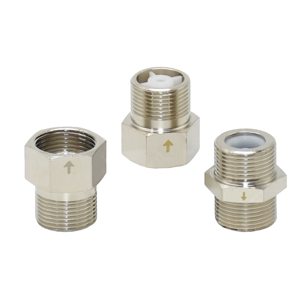 1/2" 3/4 Inch Thread Check Valve Connector Brass Copper Bathroom Water Heater Toilet Connector Coupler One-way Joint Adapter