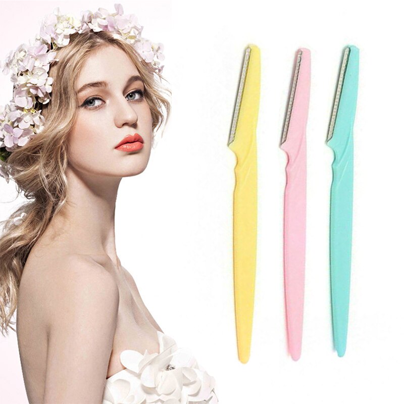 1/3 sztuk małe profesjonalne trymer bezpieczne ostrze kształtowanie nóż brwi ostrza twarzy usuwania włosów skrobak golarka makijaż przybory kosmetyczne