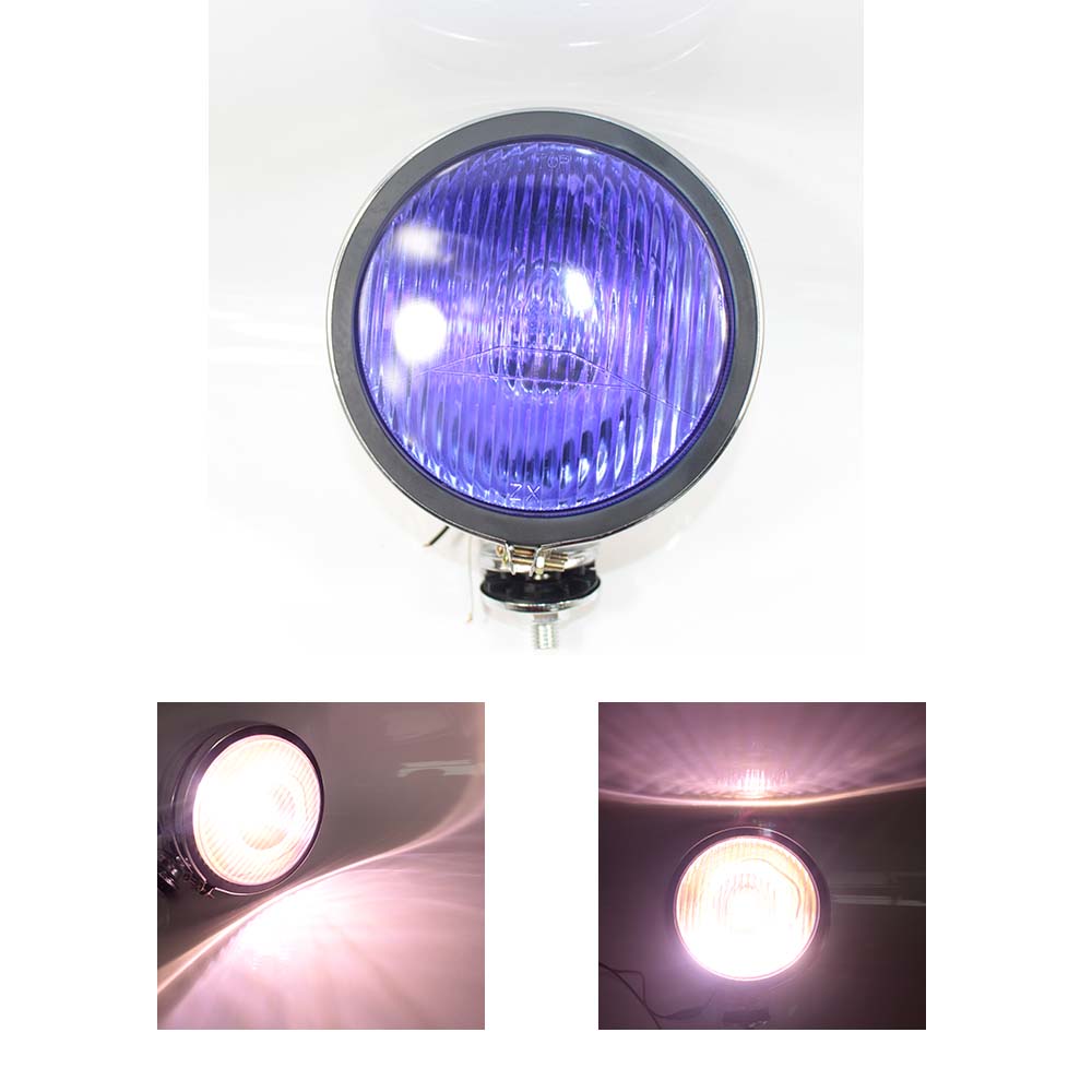 Luces de conducción antiniebla universales de 6 pulgadas, OLDTIMER de METAL cromado UNIVERSAL, lámpara de luz VINTAGE RETRO para coche, antiniebla halógena de 12V: Verde militar