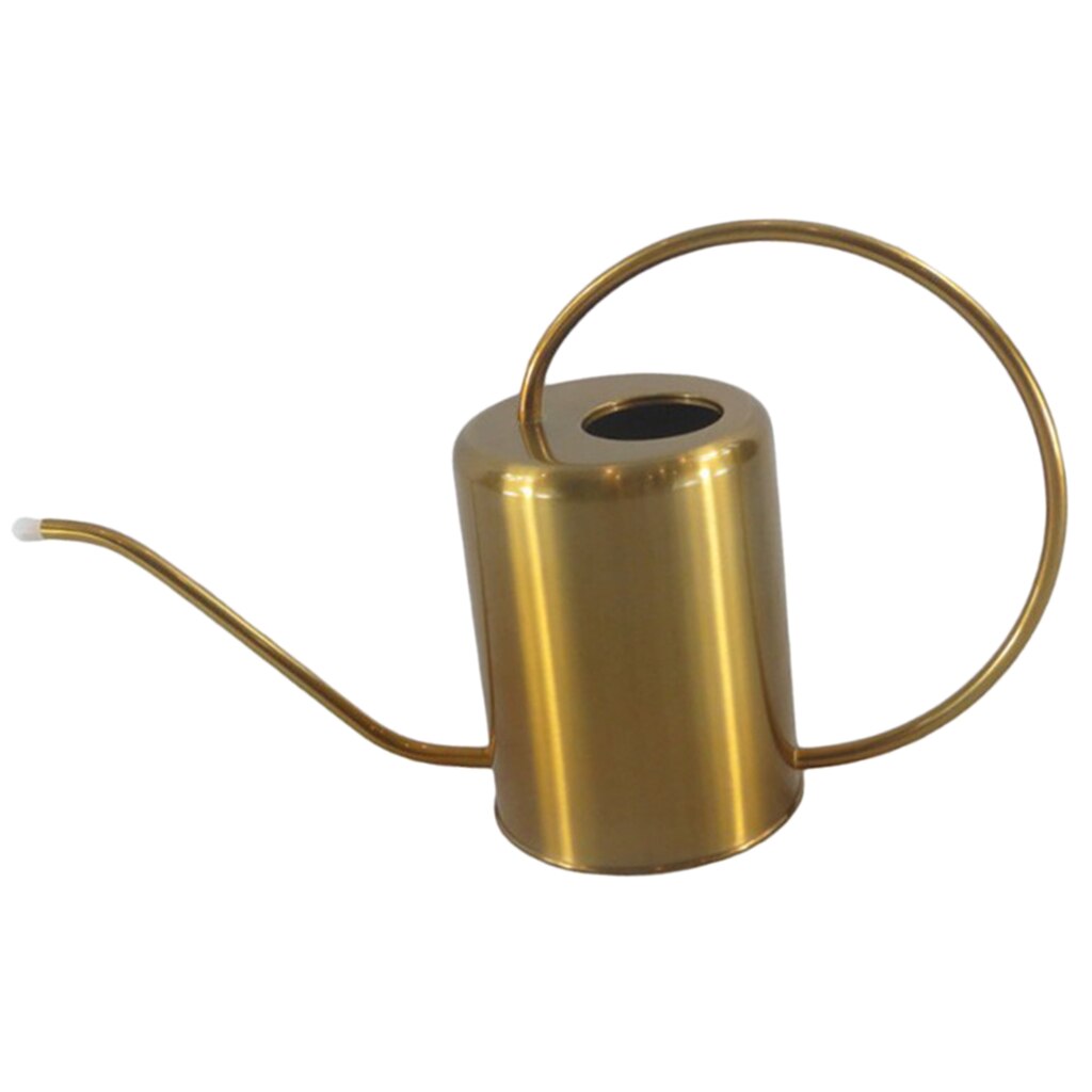 Regadera de jardín con caño largo, recipiente de riego inoxidable para plantas de casa, 2.0L