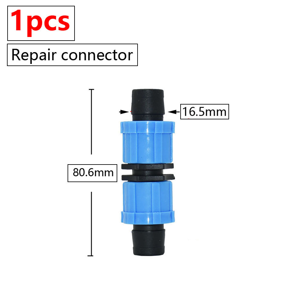 16mm Drip Tape Hose Connectors Tap Straight Tee Elbow End Plug Greenhouse Farm Garden Water Connector Drip Irrigation System: Yellow
