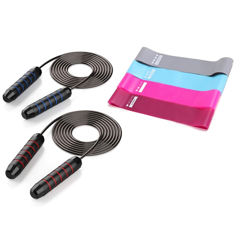 Resistance Bands Set Met Jump Rope Resistance Band Fitness Oefening Loop Bands Voor Home Gym Yoga Training: Default Title