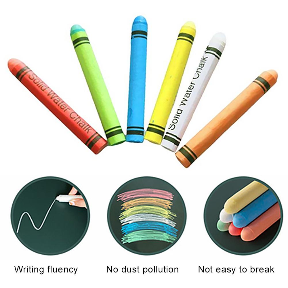 stationery supplies 30Pcs Water-soluble Dustless Chalk Crayons Set Office School Education Supplies