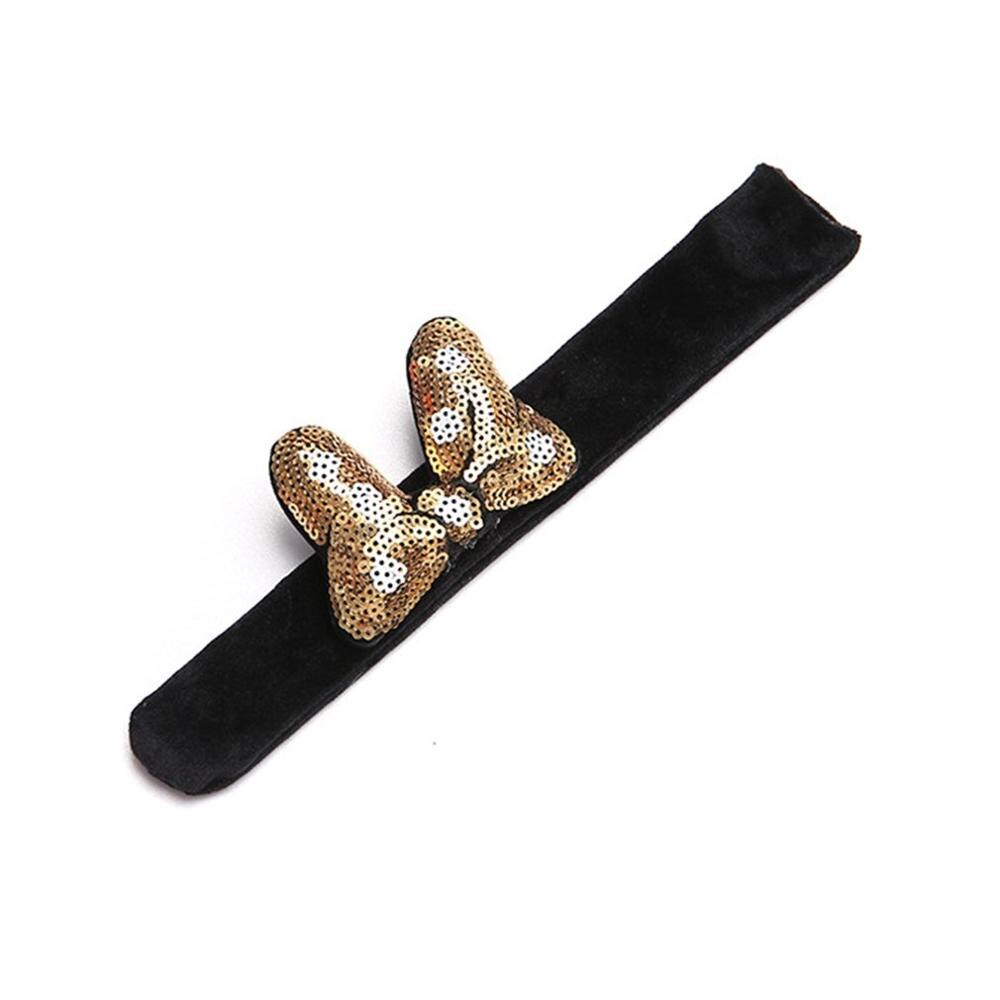 Colorful Sequin Slap Bracelets Party Wrist Strap Wristband for Kids Birthday Beach Party Supplier: Gold