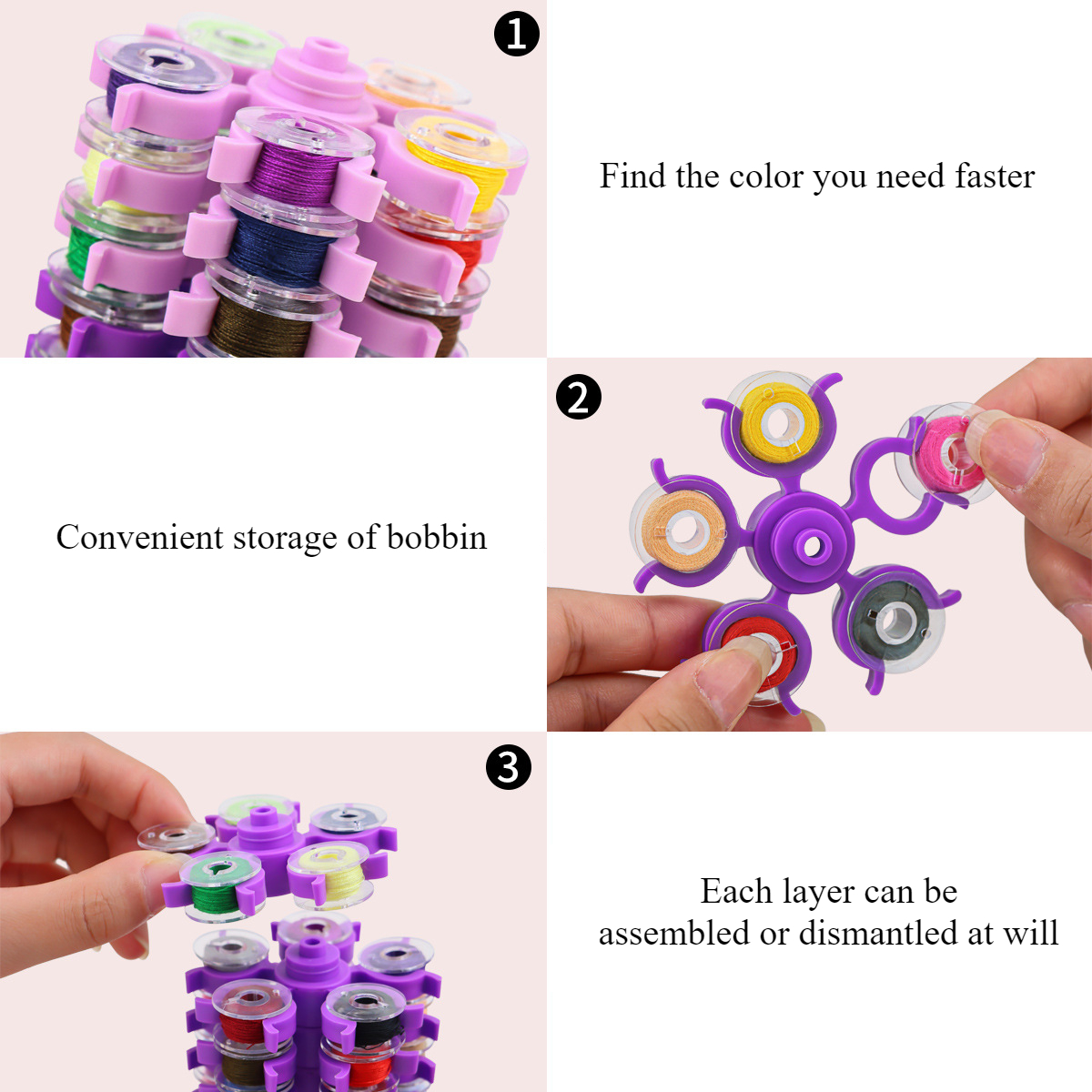 Nähen Spulen Turm Lagerung Clips Ständer für 30-Gewinde Spule Kunststoff Halter Klemmen Organizer Nähmaschine DIY Stickerei Werkzeug
