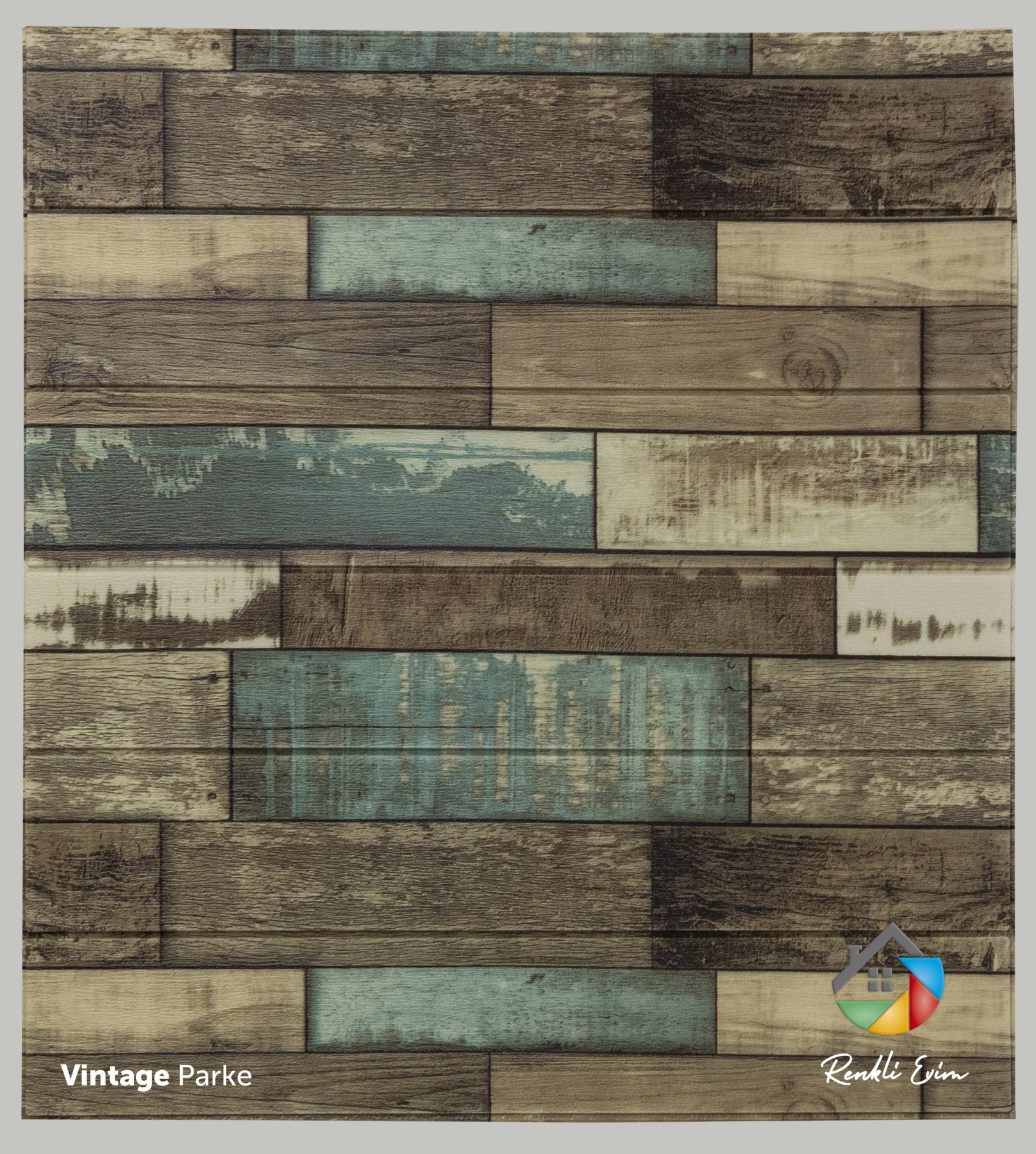 10 pcs Self-adhesive wall panel vintage hardwood