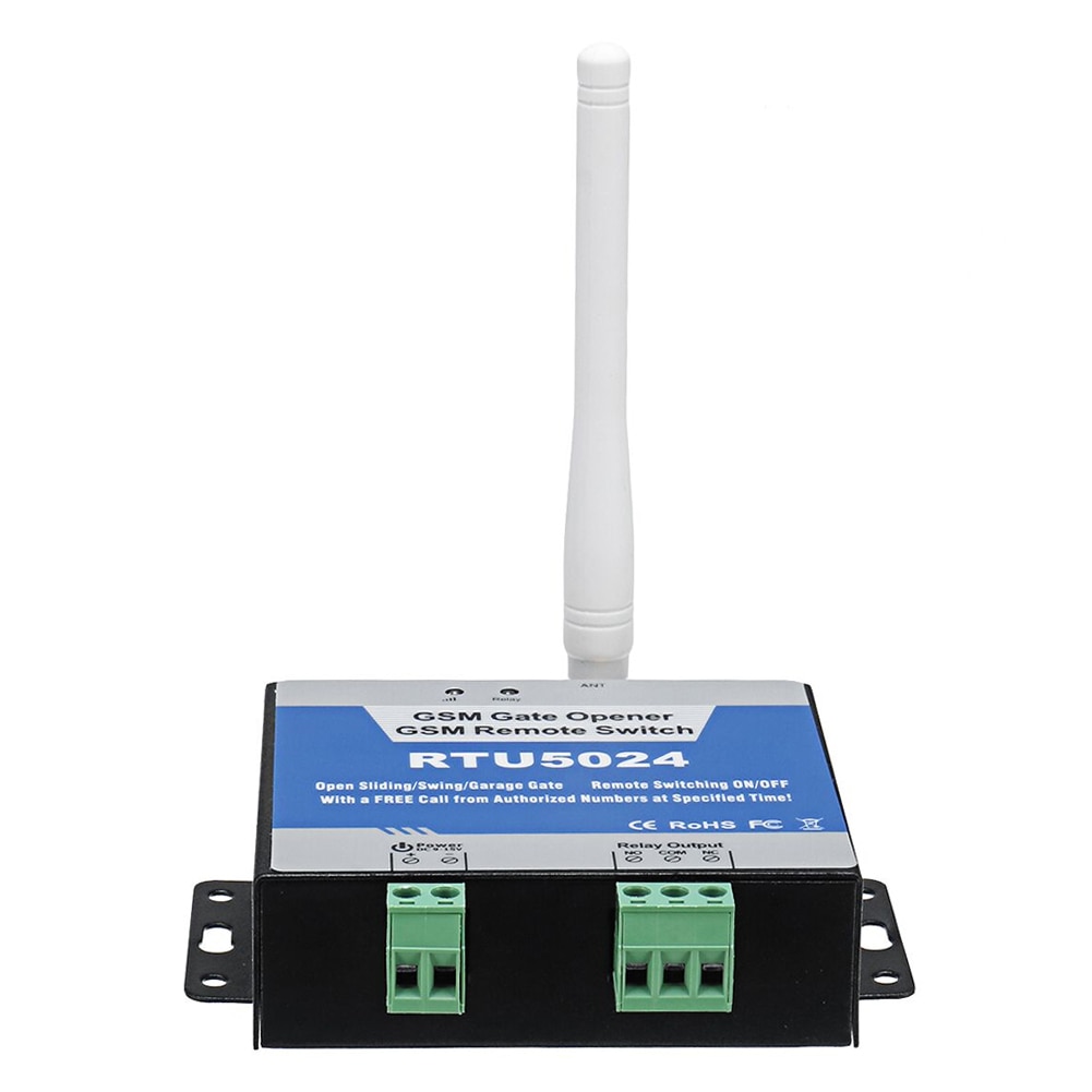 RTU5024 GSM relé de apertura de puerta Control remoto inalámbrico acceso de puerta portero automático inalámbrico por llamada gratis 850/ 900/ 1800/ 1900MHz