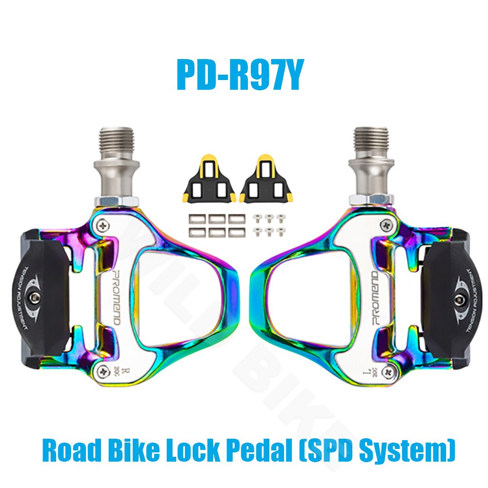 Promend Originele Professionele Racefiets Zelfsluitende Pedaal Met SPD-SL Racefiets Locking Plaat Compatibel Met Meer Schoenen: PD-R97Y