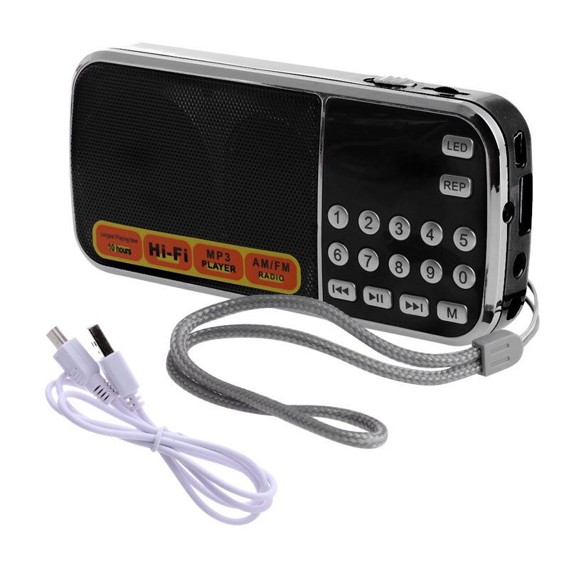 Mini Lcd Ontvanger Digitale Fm Am Radio Speaker Usb Micro Sd Tf Card Mp3 Speler Y5LC