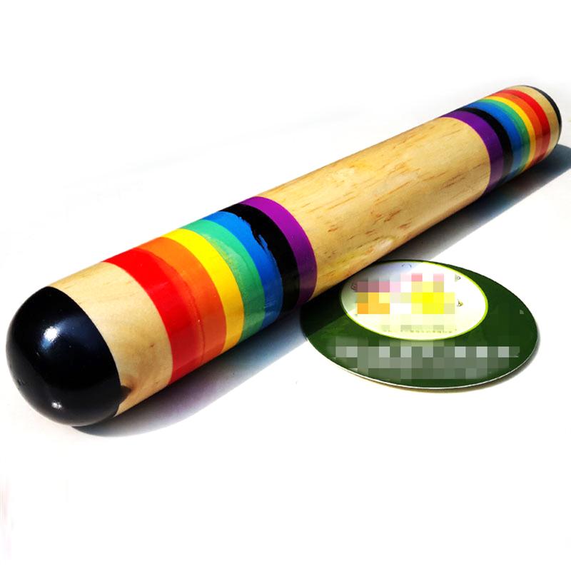 Kids Rainmaker Wooden Instrument Toy Single Ring Tube Rhythm Musical Toys Percussion Instrument Toy for Children Toddlers