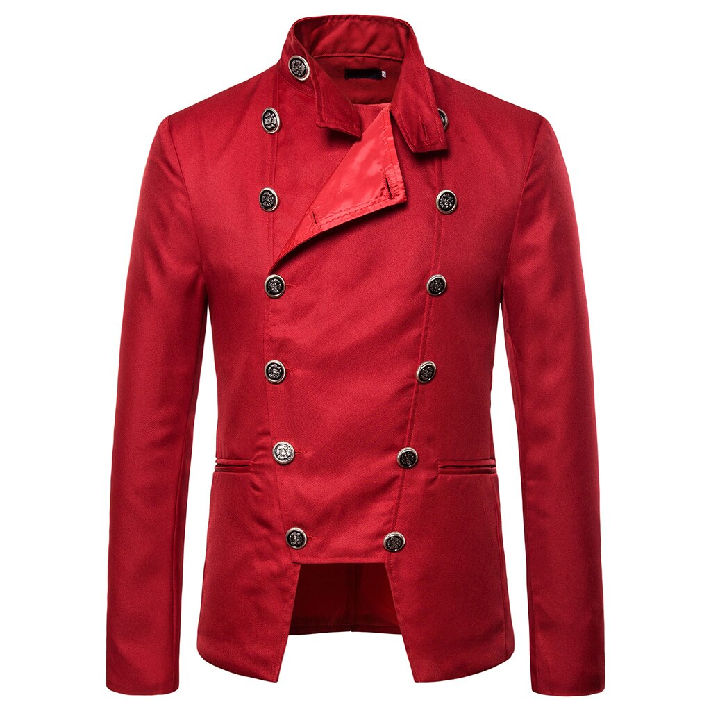 Vogue Style de vent Double boutonnage homme métrosexuel costume veste robe Blazer hommes mariage scène Performance vêtements