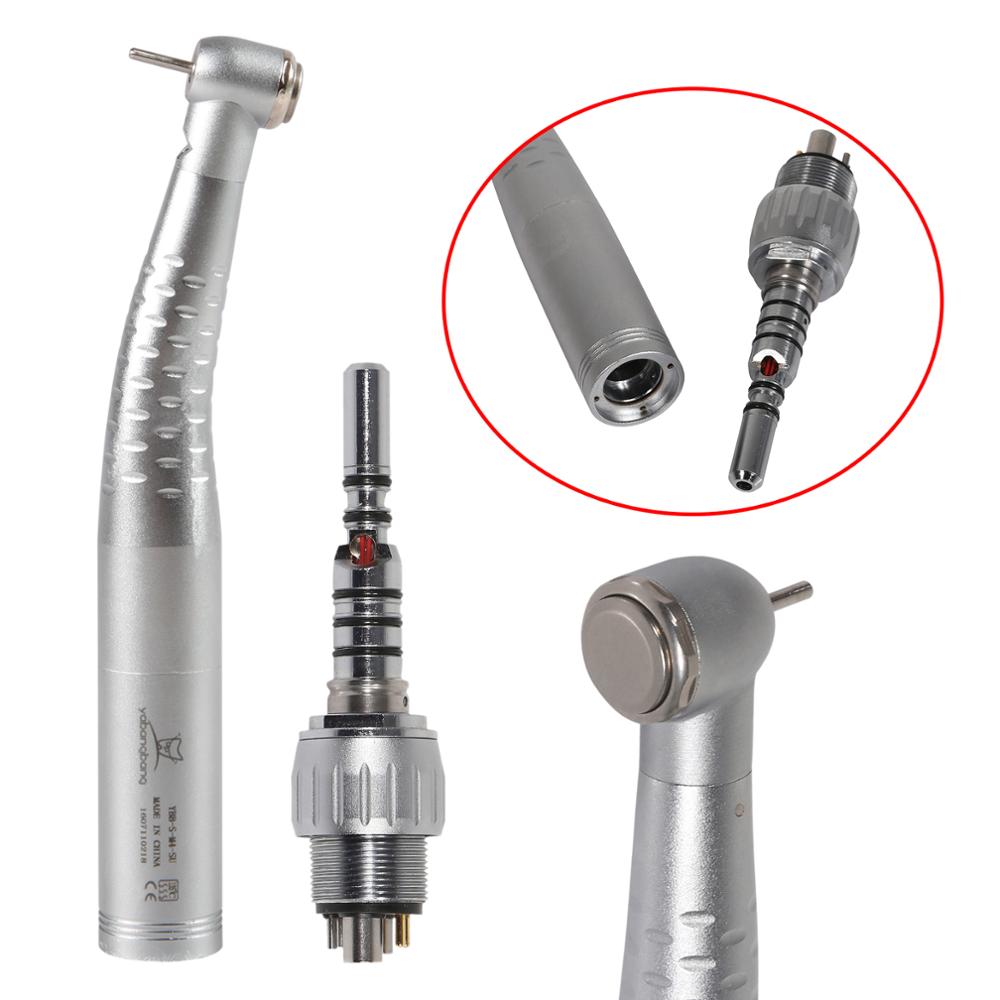 6- gats standaard grote kop enkelvoudige watersproeirotor & 6- gats led-snelkoppeling glasvezel hogesnelheids handstuk tandheelkundig instrument