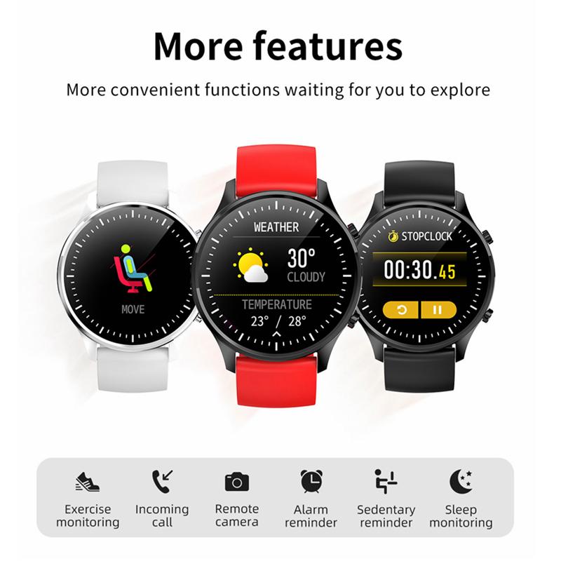 G21 Smart Watch Women DIY Watch Faces IP68 Waterproof Clock Fitness Tracker Heart Rate Monitor 1.28 inch Full Touch Round Screen