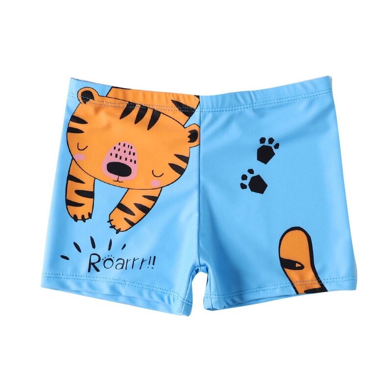 G92f bedruckte badeshorts für jungen, mehrfarbig, mit bandagen, badebekleidung für jungen, sommerbadeanzug: Kleiner tiger / Xl