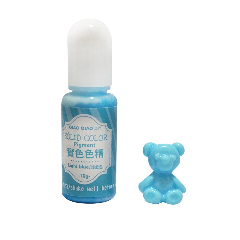 QIAOQIAO FAI DA TE 10g UV Resina Pigmento di Colore Dello Smalto di Colla Solida per Stampo In Silicone Monili Che Fanno FAI DA TE Fatti A Mano Artigianato: Light blue