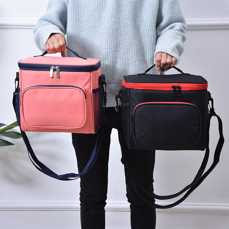 High Capacity Waterproof Lunch Bag Shoulder Crossbody Food Thermal Handbags Adult Kids Outdoor Picnic Storage Pouch Accessory