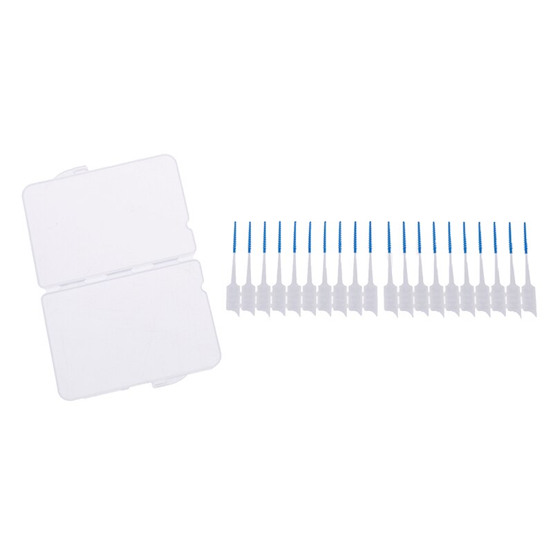 20 pçs/caixa escova interdental higiene oral limpa entre os dentes oral care floss escovas dental plástico macio: as pic 20PCS