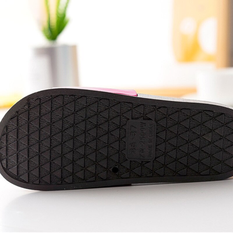 Sommer tøfler kvinner sko utendørs sklisikre åpen tå flip flops strand lysbilder sandaler tegneserie hjemme tøfler søt katt kvinne