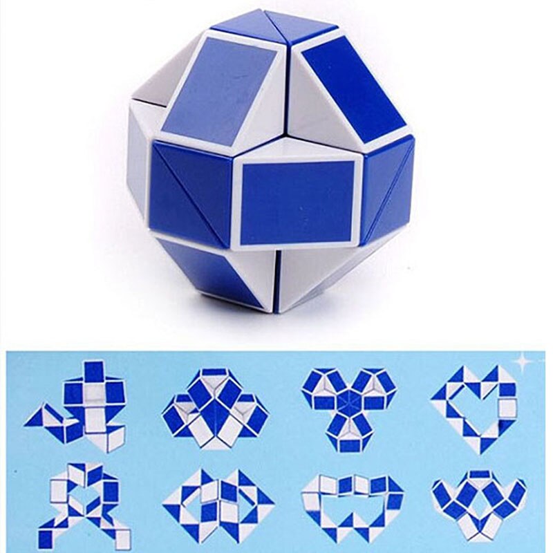 Giocattoli di decompressione del righello del serpente magico 3D cubo Antistress Twist Snake giocattoli educativi trasformabili di Puzzle per bambini autismo facilità