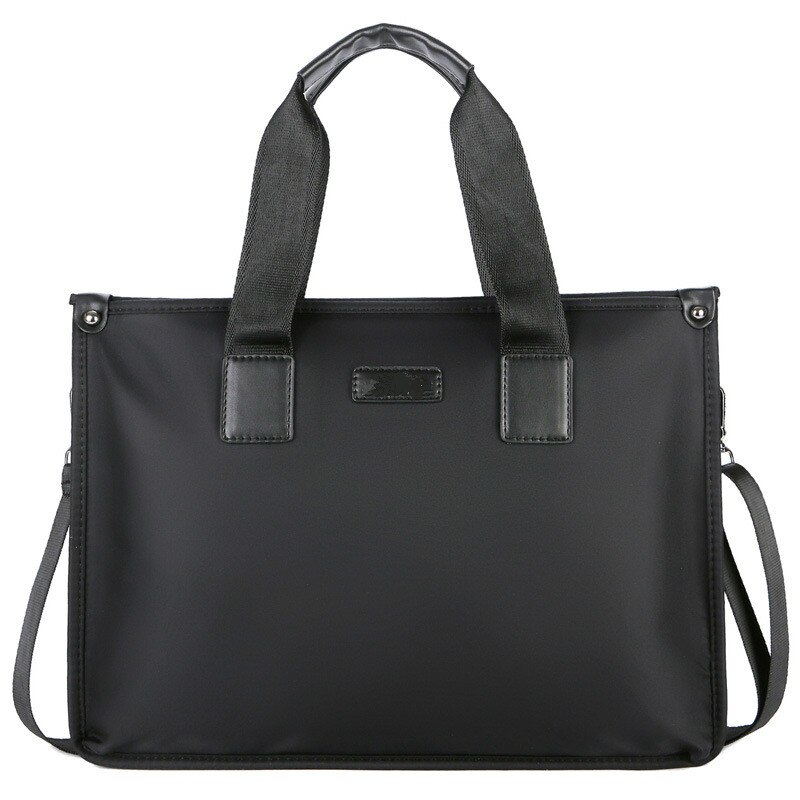 Portafolio スタッフオフィス作業袋のハンドバッグブリーフケース A4 ファイルナイロンメッセンジャー防水黒 Bolsos Mujer ビジネス