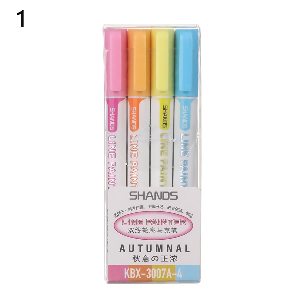 4/5/8 Stks/set Singal/Double Headed Markeerstift Marker Tekening Markering Pennen Fluorescerende Mark Pen School Briefpapier office Supply