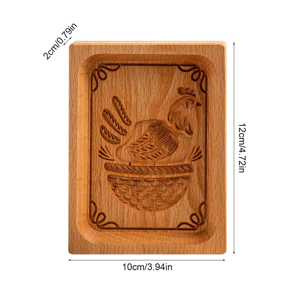 Wooden Cookie Mold Cutter Animal Carving Wooden Kitchen Cookie Mold Mooncake Mold Biscuit Easter Decoration Kitchen Baking Tools
