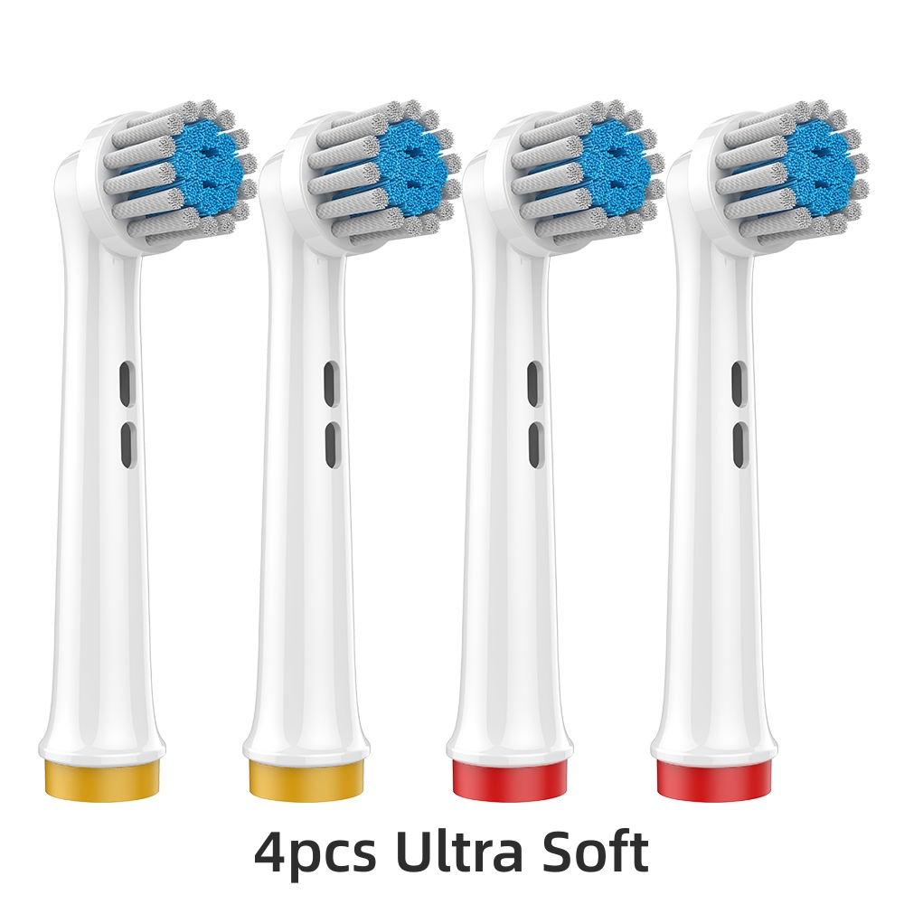 Electric Toothbrush Nozzles For Oral B Braun 3D White Floss Action Precision Clean Gum Care Universal Toothbrush Heads for OralB: Dark Grey