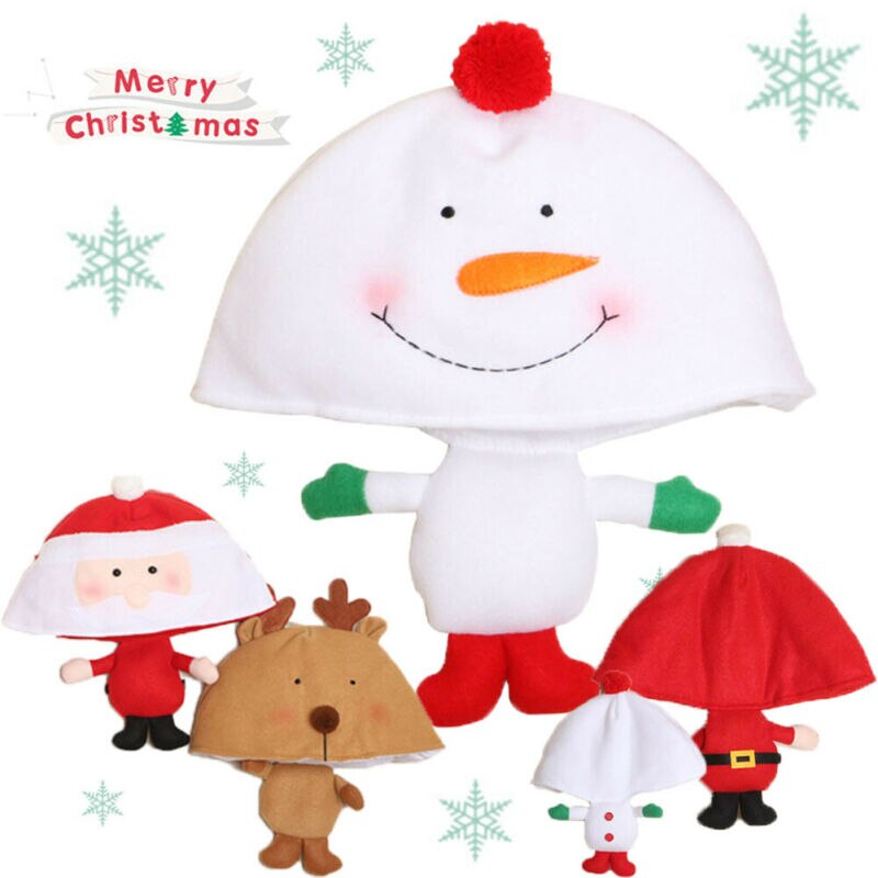 Adulto niños Navidad novedad sombrero disfraz gorra Reno Santa muñeco de nieve de Navidad