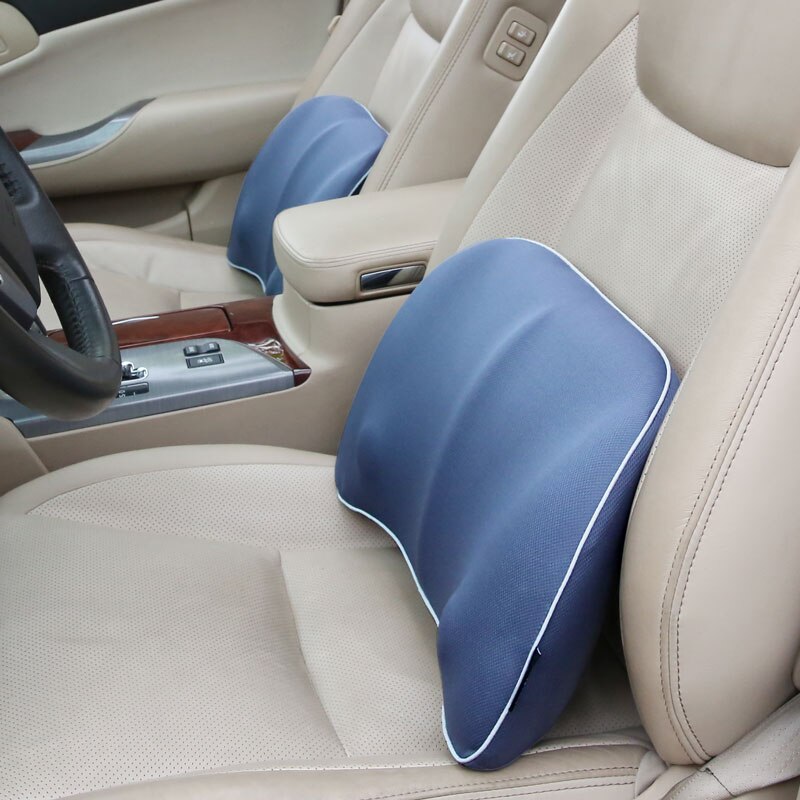 Cuscino del Sedile auto universale lombare supportt Da Viaggio Gomma Piuma di Memoria Cuscino di Massaggio Sedia Da Ufficio Cuscino di Supporto Lombare auto Accessori: grigio-1pezzi