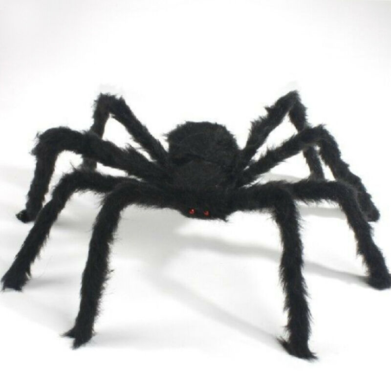 Araña, decoración de Halloween, Casa Encantada, accesorio de interior, exterior, negro, gigante, EE. UU.: 50g