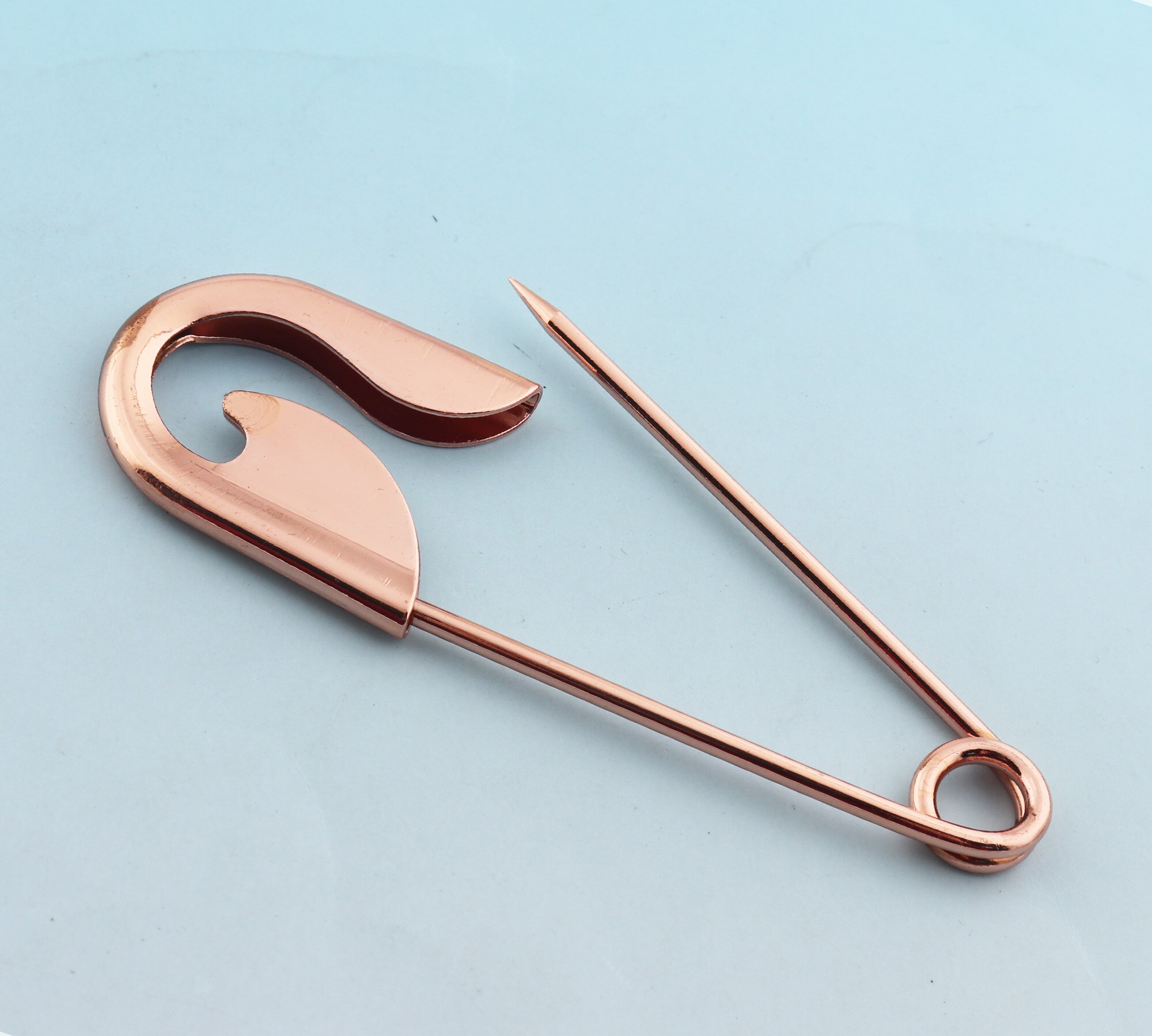 Alfiler de seguridad grande de 10cm, 5 uds., alfileres de seguridad de oro rosa, alfileres de Metal, broches para chal, broches de seguridad, prendedores para ropa DIY