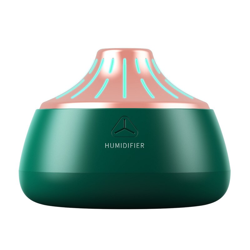 Mini Ultrasonic Air Humidifier Aroma Essential Oil Diffuser for Home Office USB Fogger Mist Maker with LED Night Lamp: Green plus gold